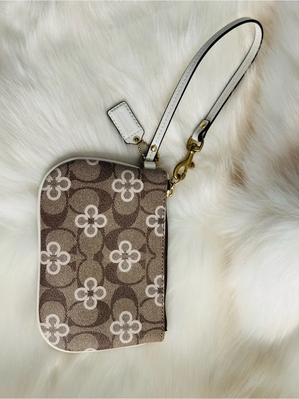 Coach wristlet brown